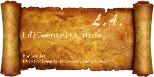 Löwentritt Aida névjegykártya